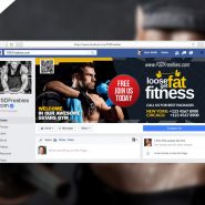 Gym Fitness Facebook Fanpage Cover Template PSD