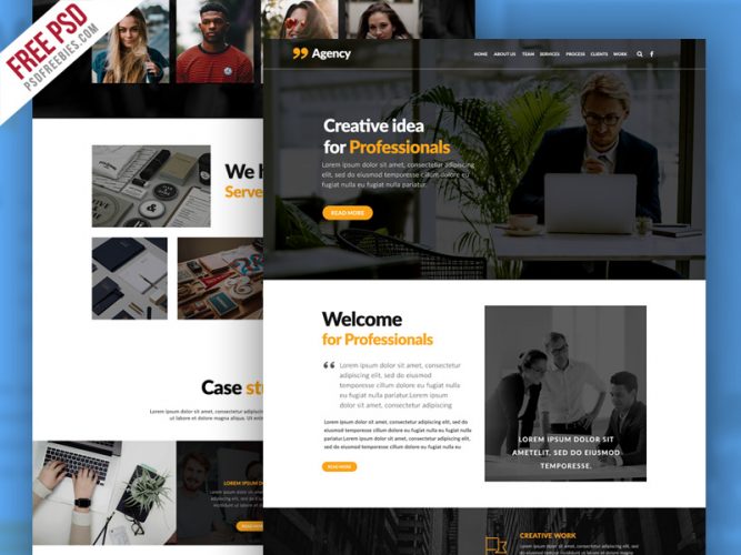 Personal Portfolio and Corporate Website Template PSD | PSDFreebies.com