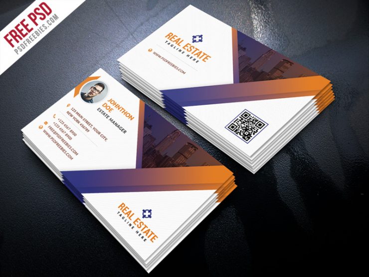 Real Estate Business Card Template PSD