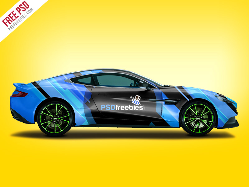 Download Aston Martin Car Branding Mockup Free Psd Psdfreebies Com PSD Mockup Templates