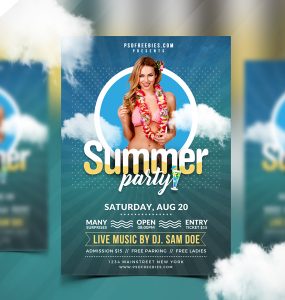 Best Free Summer Party Flyer PSD Template