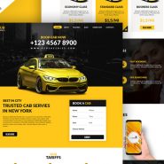 Taxi Cab Service Company Website Template PSD
