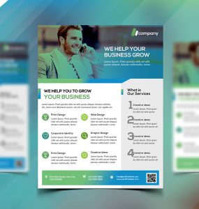 Clean Business Flyer Template Free PSD