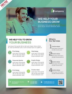Clean Business Flyer Template Free PSD