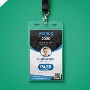 Conference VIP Entry Pass ID Card Template PSD