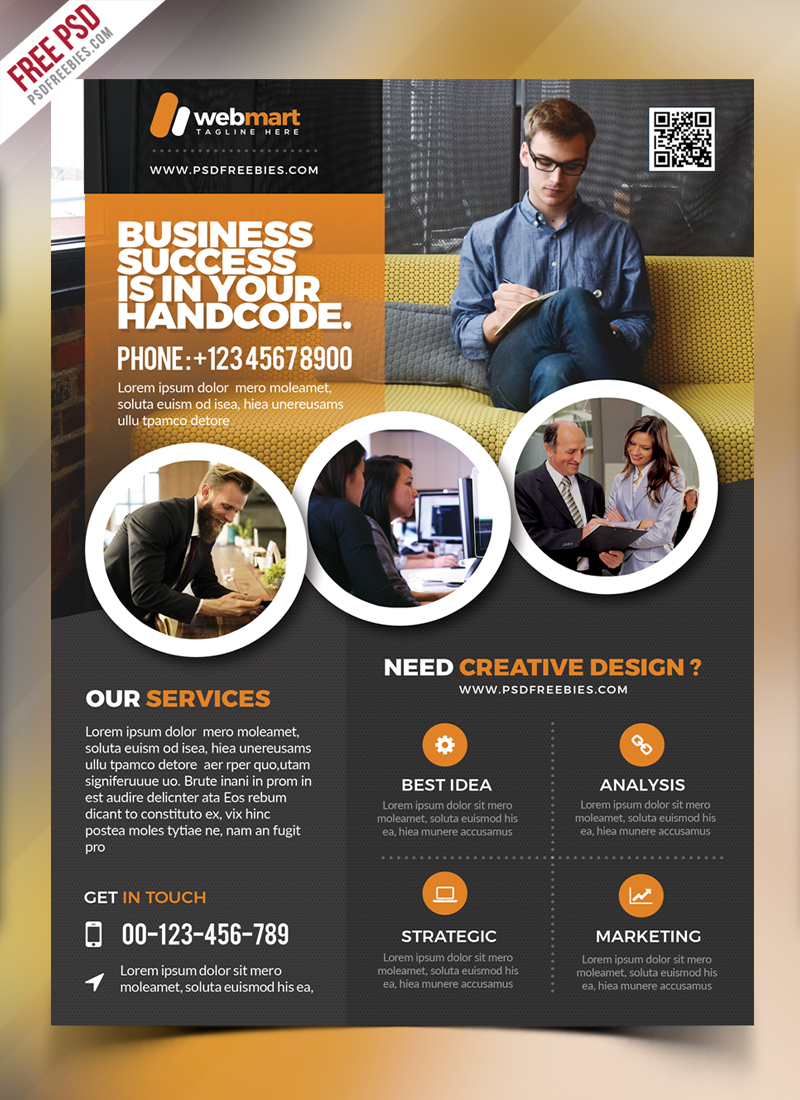 Corporate Flyer Template Free PSD