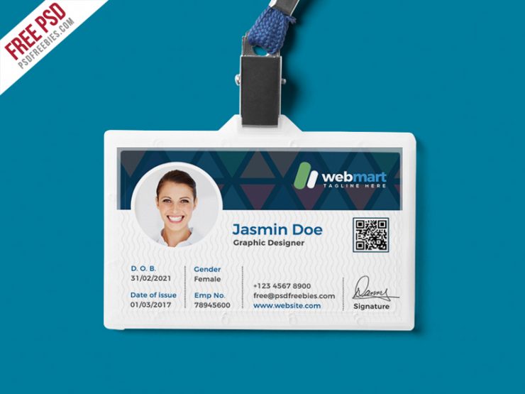 Office ID Card Design PSD PSDFreebies