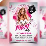 Saturday Night Party Flyer PSD Template
