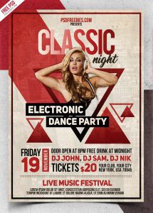 Vintage Party Flyer PSD Template