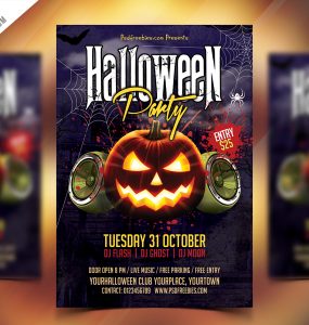 Free Halloween Party Flyer PSD