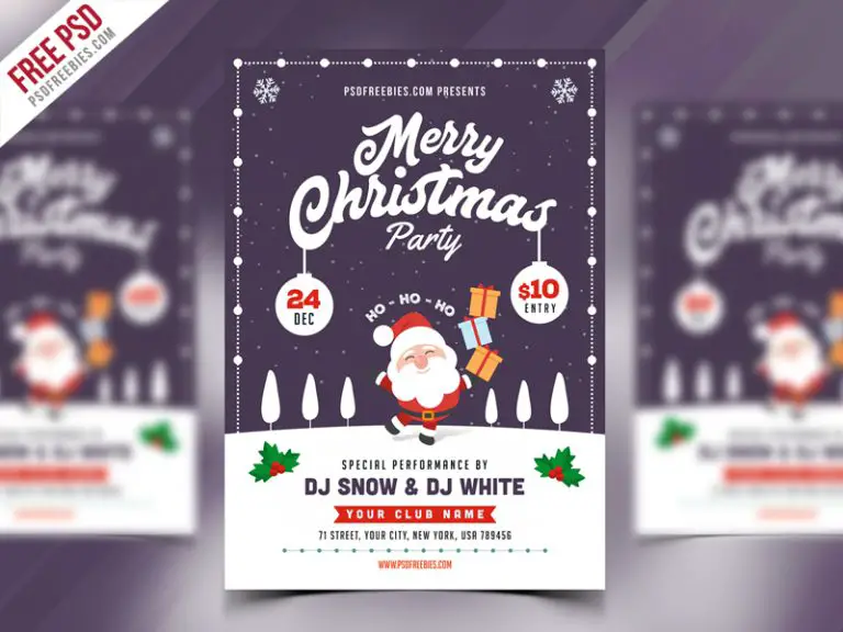 Christmas Party Flyer Template PSD | PSDFreebies.com