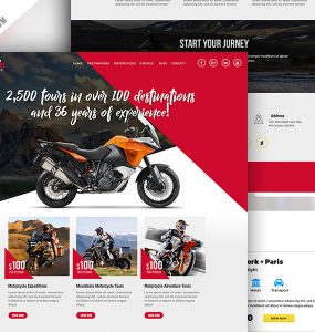 Motorcycle Expedition Company Website PSD