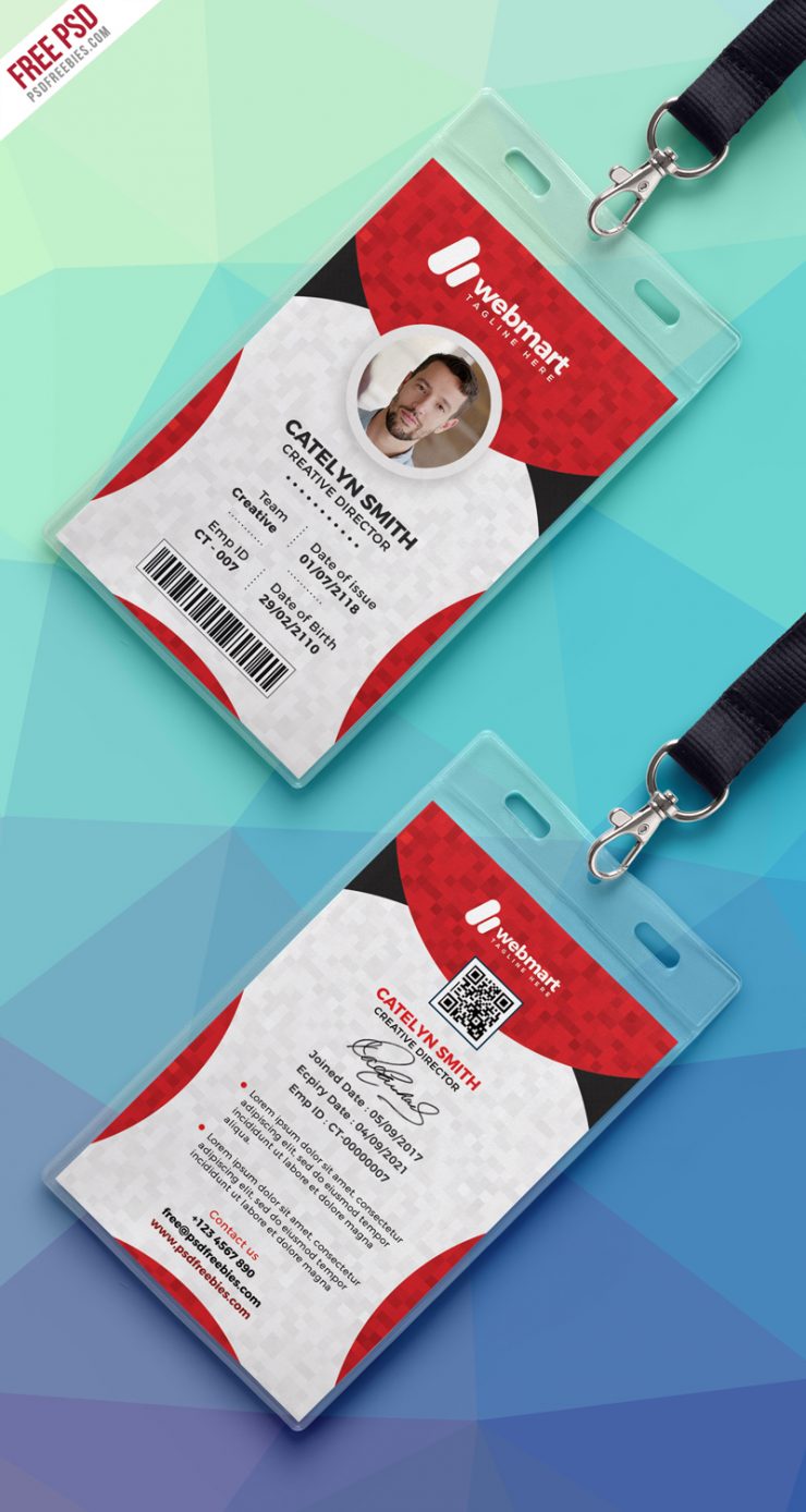 Office Photo Identity Card PSD | PSDFreebies.com