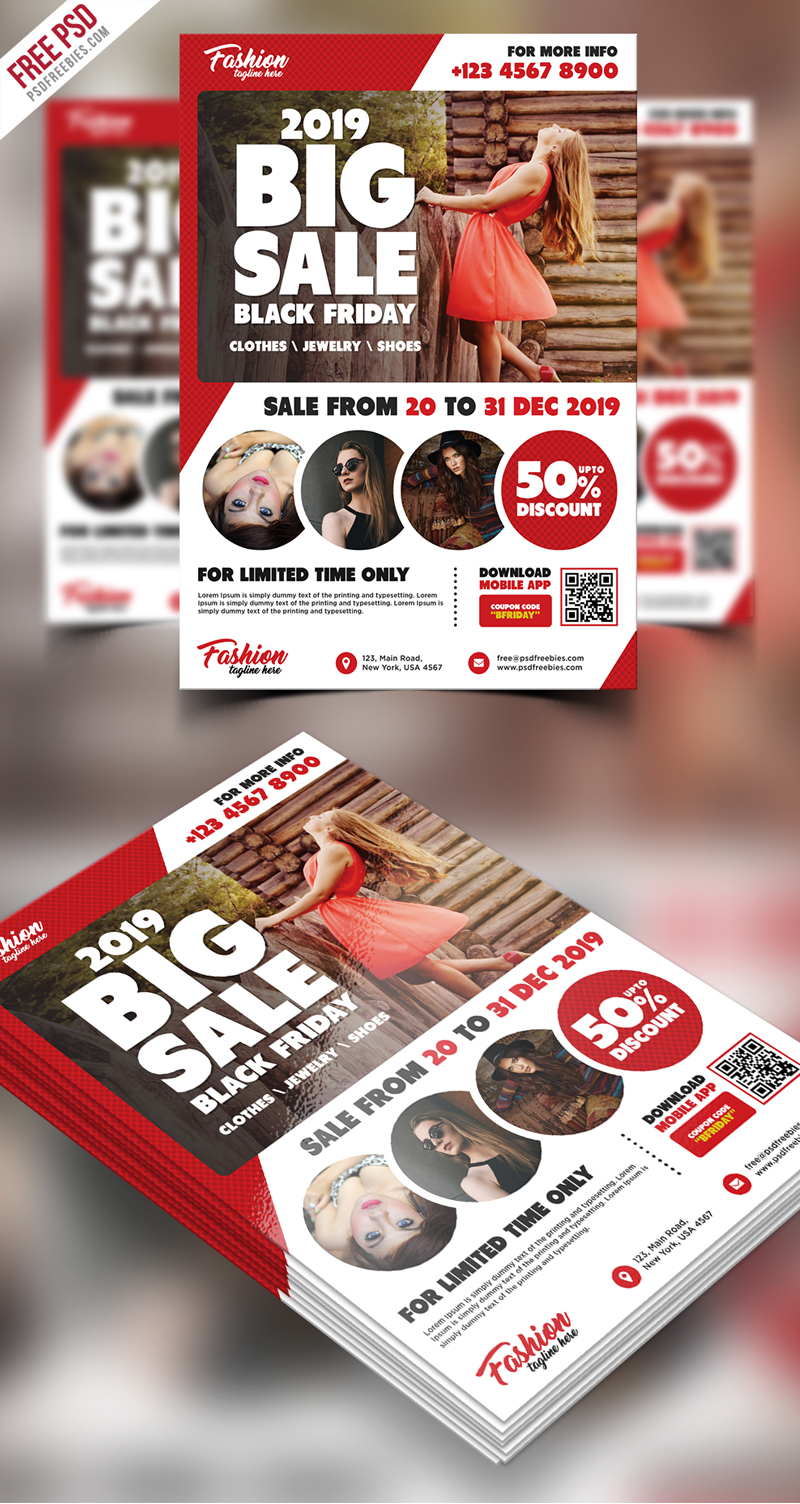 Sale Promotional Free Flyer PSD