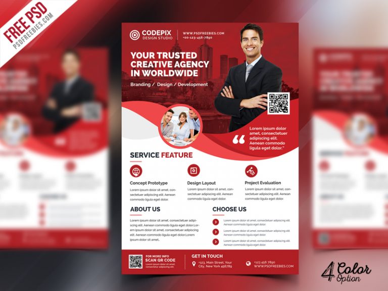 Modern Corporate Flyer PSD Bundle | PSDFreebies.com