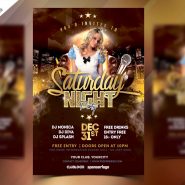 Saturday Party Flyer Free PSD