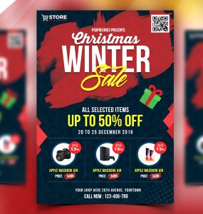 Winter Sale Flyer PSD Template