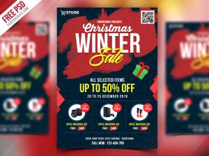 Winter Sale Flyer PSD Template