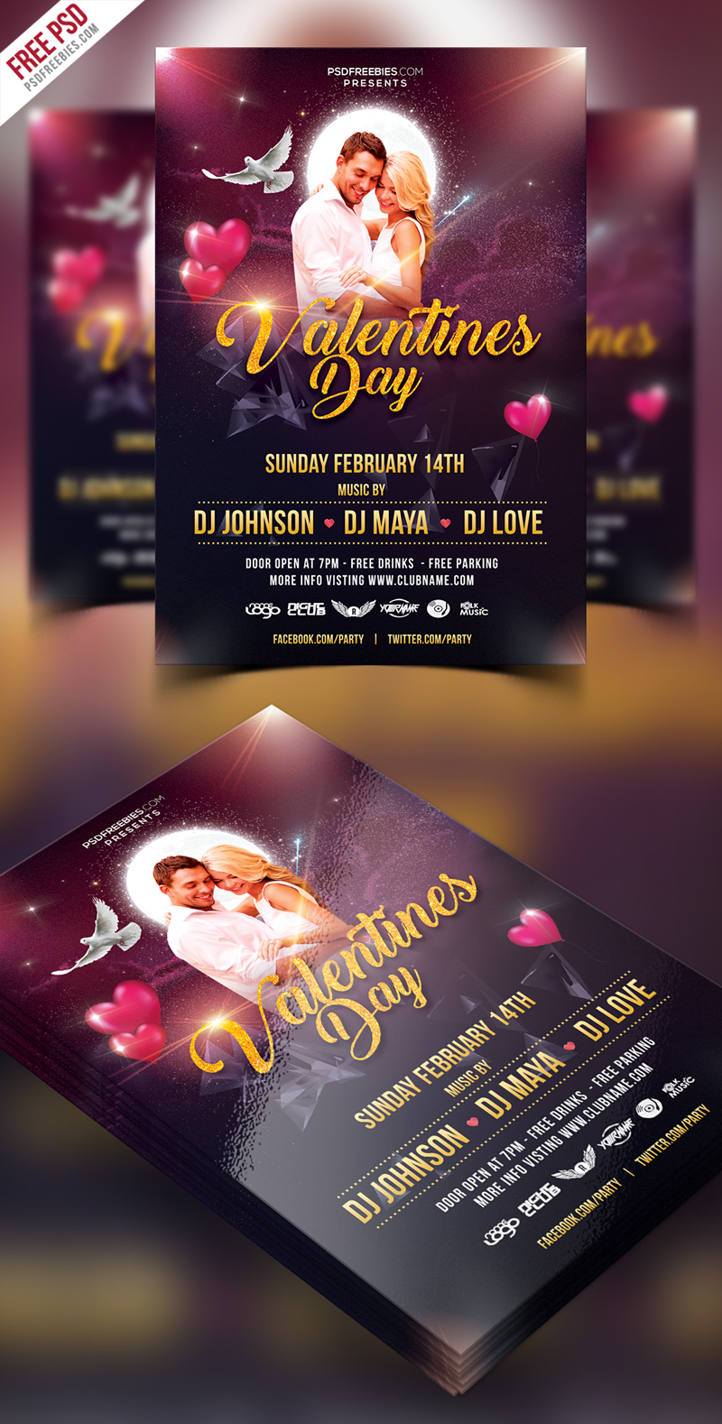 Valentines Day Flyer Design Free PSD