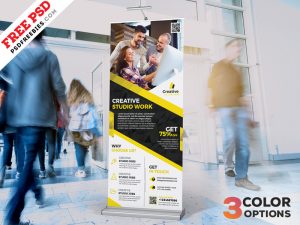 Corporate Roll-Up Banner Free PSD Set