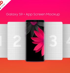 Galaxy S9 Plus App Screen Mockup Free PSD