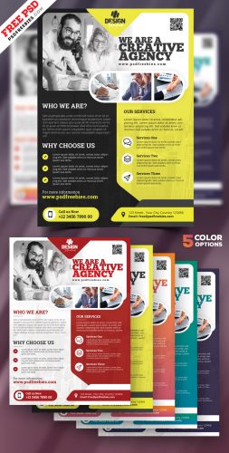 Multipurpose Corporate Flyer Free PSD Set | PSDFreebies.com