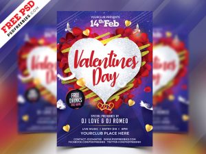 Valentines Day Flyer Free PSD Template