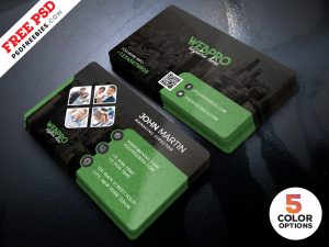 Corporate Business Cards Design PSD Set