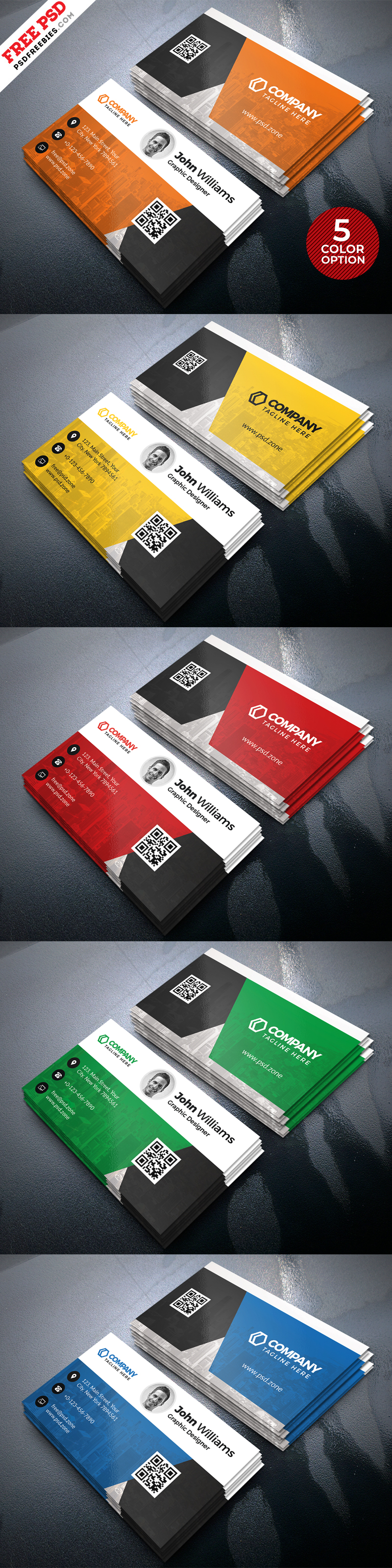Creative Business Card Design PSD Set