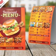 Food Menu Tent Card Design Free PSD