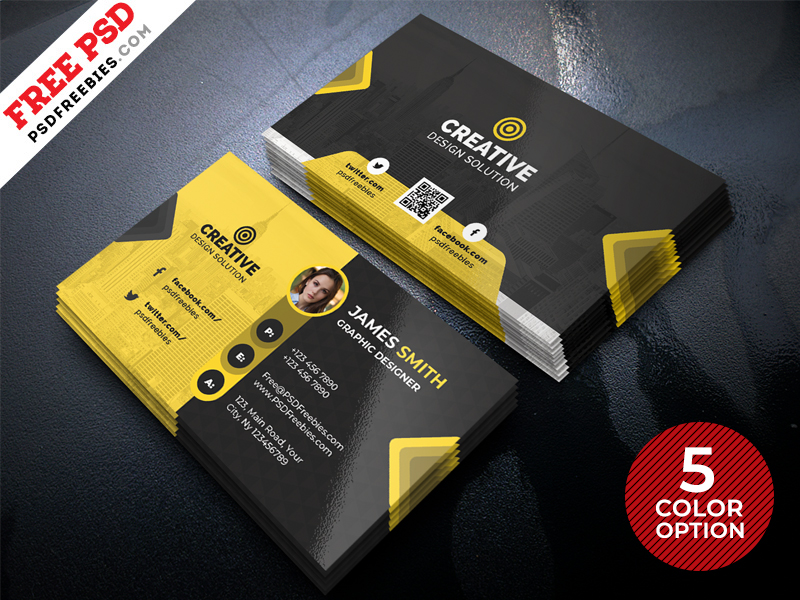 business card design template psd free download