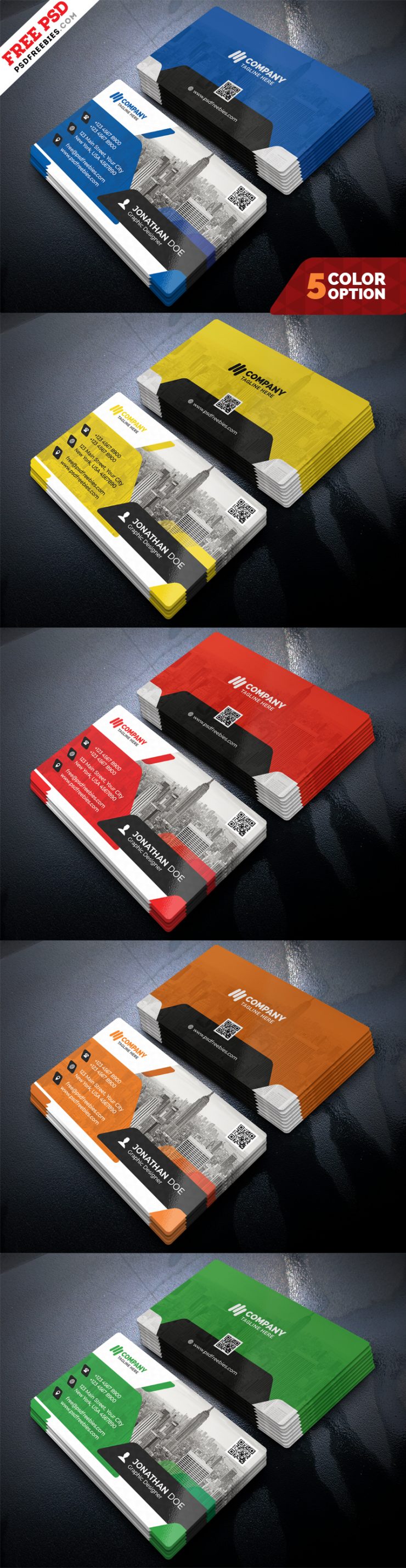 Free Business Cards Psd Bundle Preview Psdfreebies Com