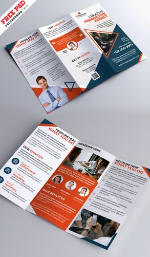 Multipurpose Tri-fold Brochure Design PSD | PSDFreebies.com