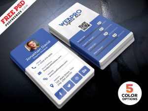 Vertical Business Card Template PSD Bundle