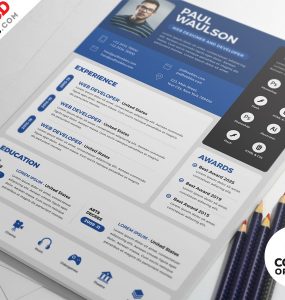Creative Resume CV Design Free PSD Bundle