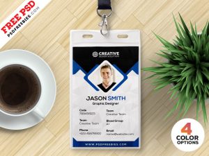 Office ID Cards Design Free PSD