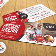 Discount Voucher Card PSD Set