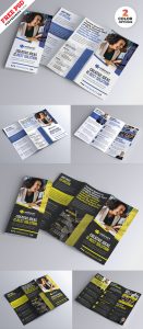 Tri-Fold Brochure Design PSD Set