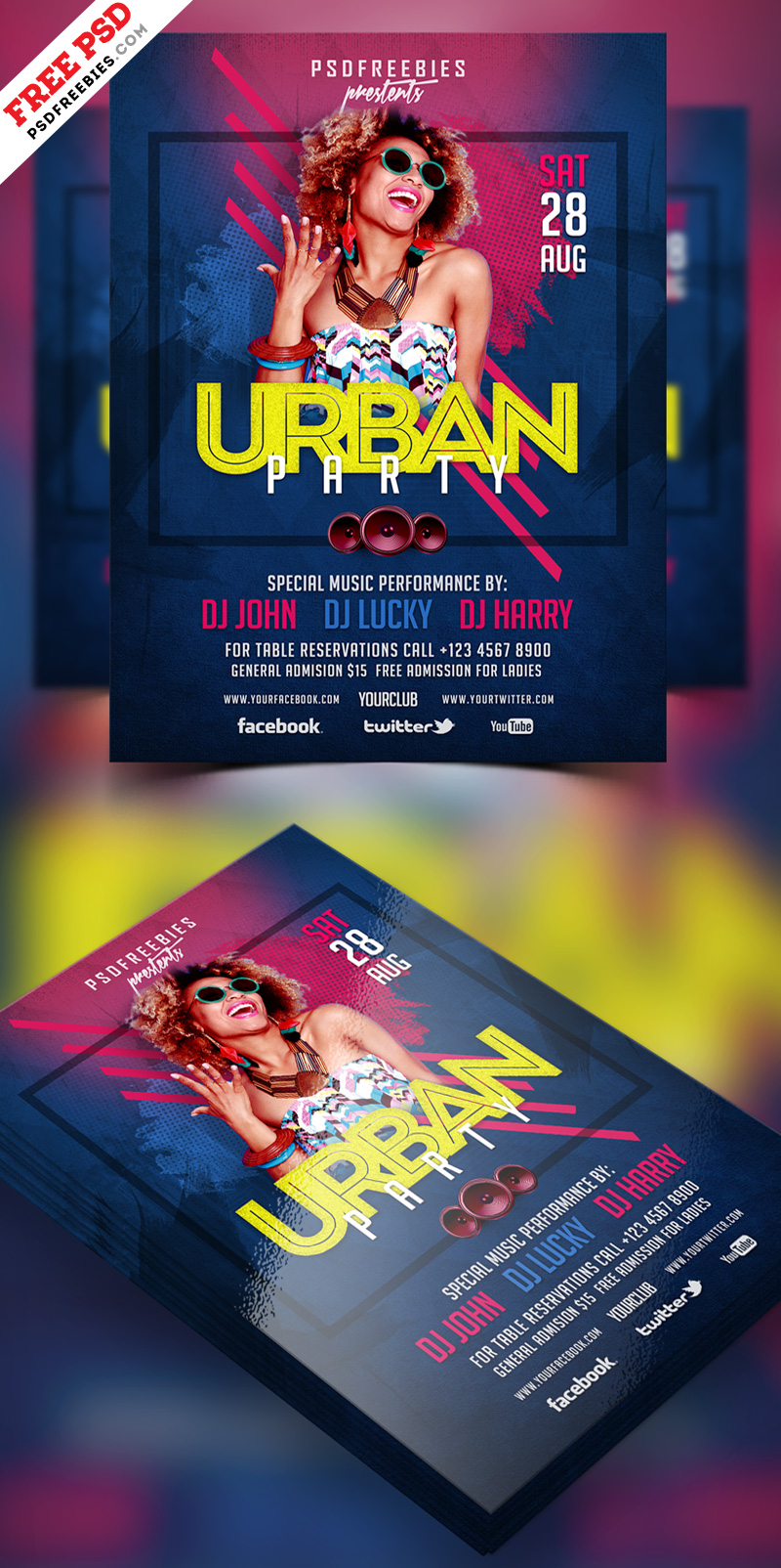 Urban Party Flyer Design PSD