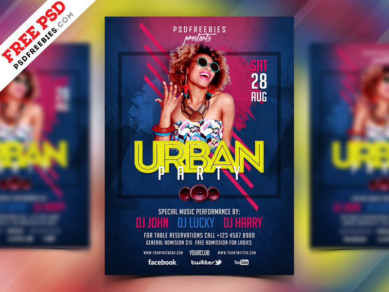 Urban Party Flyer Design Psd Psdfreebies Com