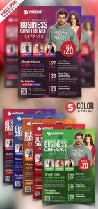 Business Conference Flyer PSD Templates | PSDFreebies.com