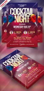 Cocktail Party Flyer PSD Template