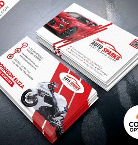 Auto Repair Business Card Template PSD