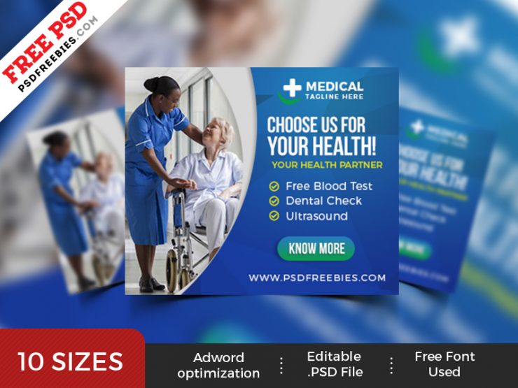 Healthcare Web Ad Banner Set PSD