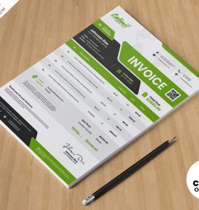 A4 Size Business Invoice Template PSD