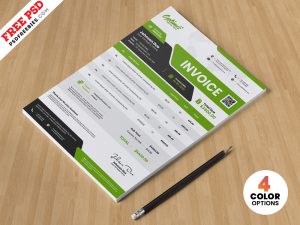 A4 Size Business Invoice Template PSD