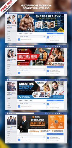 Multipurpose Facebook Cover Templates PSD | PSDFreebies.com