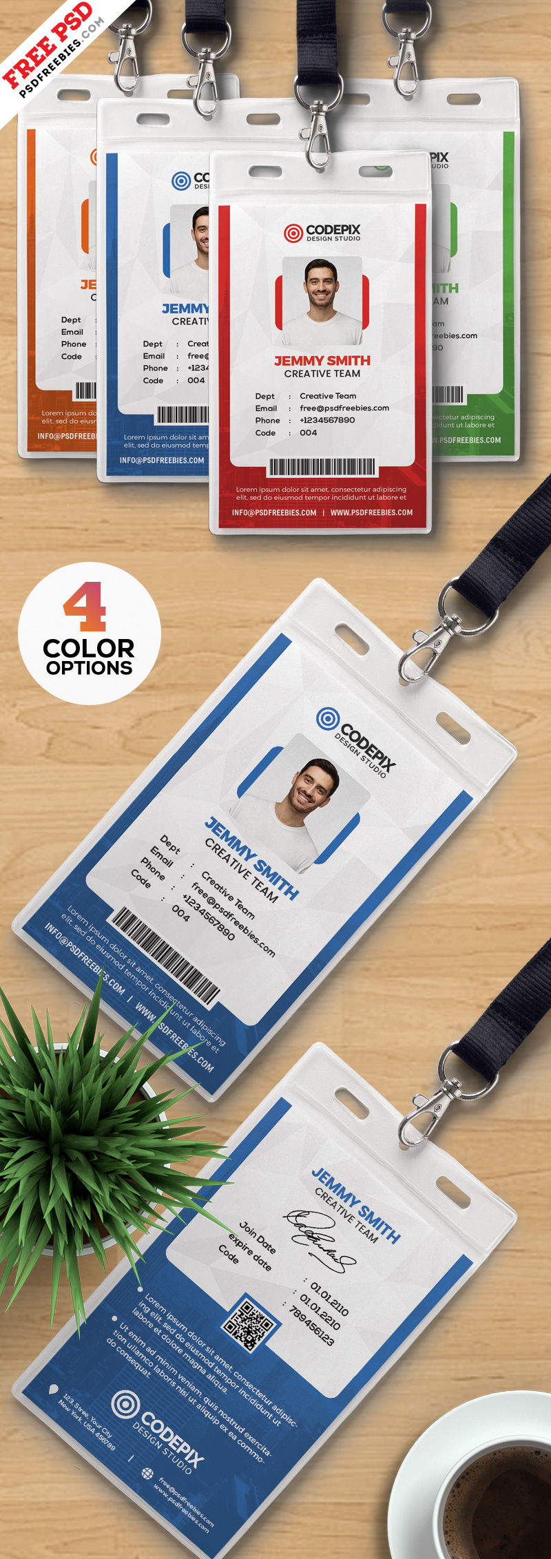 Office ID Card Design Templates PSD