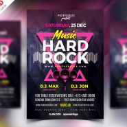 Rock Music Concert Flyer Template PSD