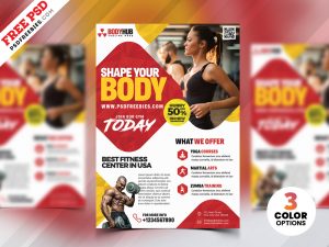 Fitness Body Studio Flyer Designs PSD